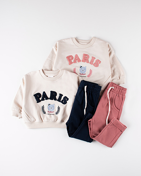 ست دخترانه poloni  PARIS کدM00272